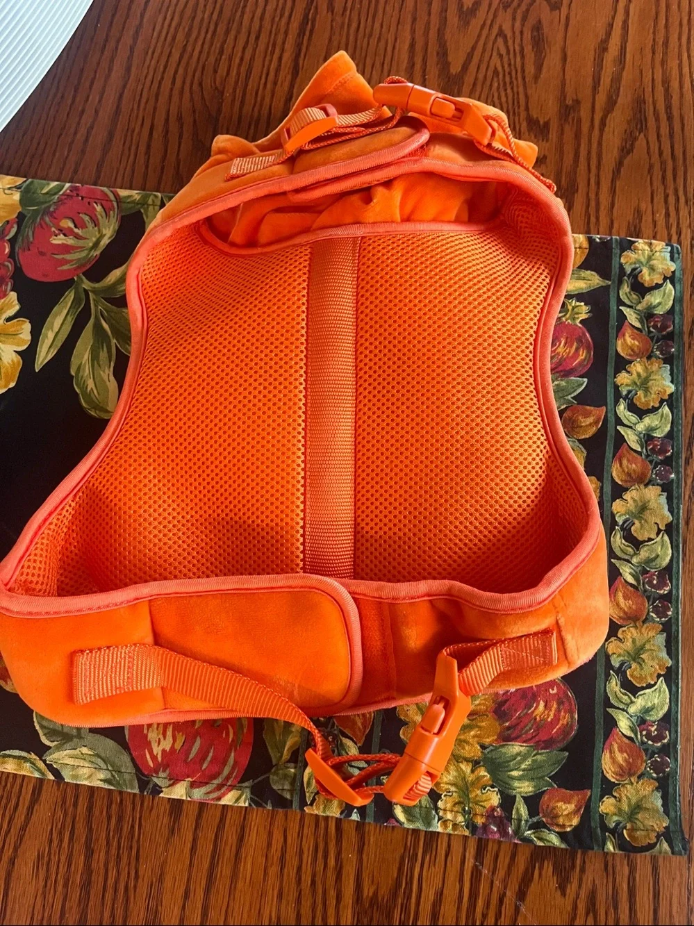 Halloween Pumpkin Dog Harness with reflective pumpkin features Large